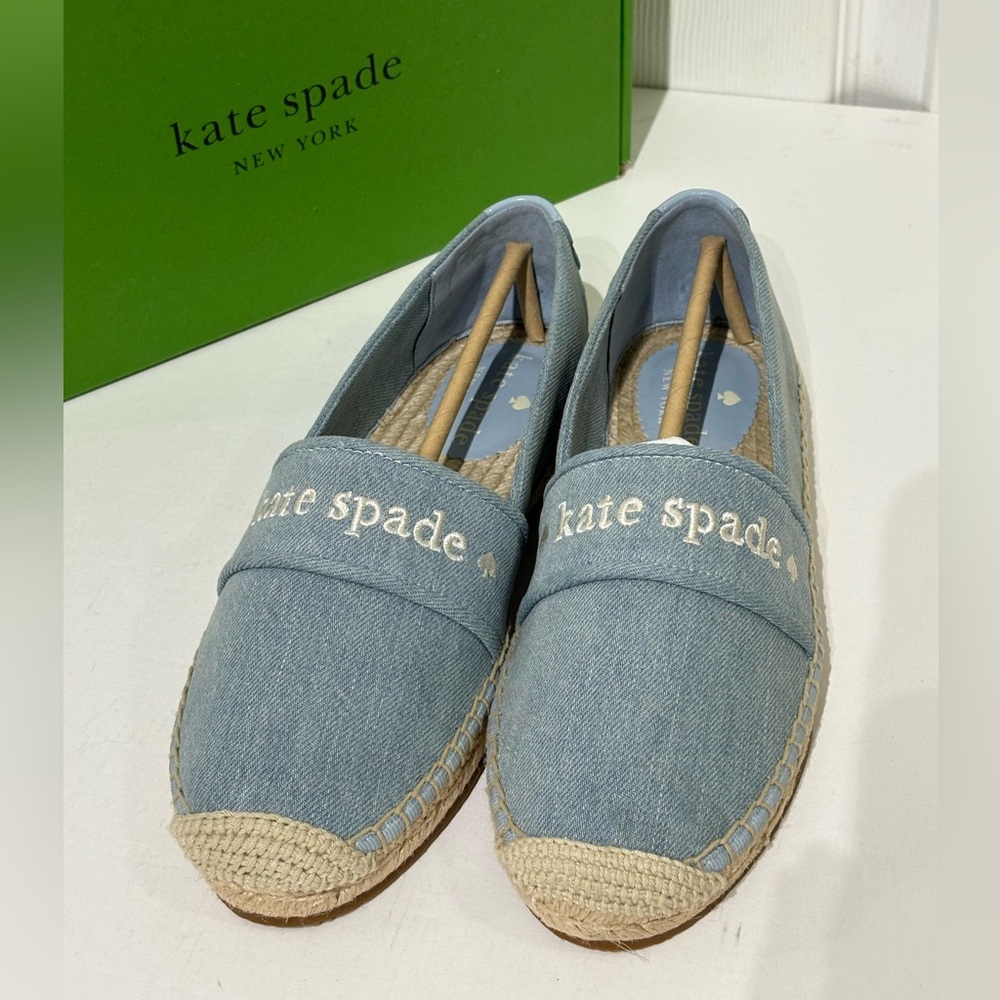 NWT Kate Spade Denim Blue Espadrille Loafers